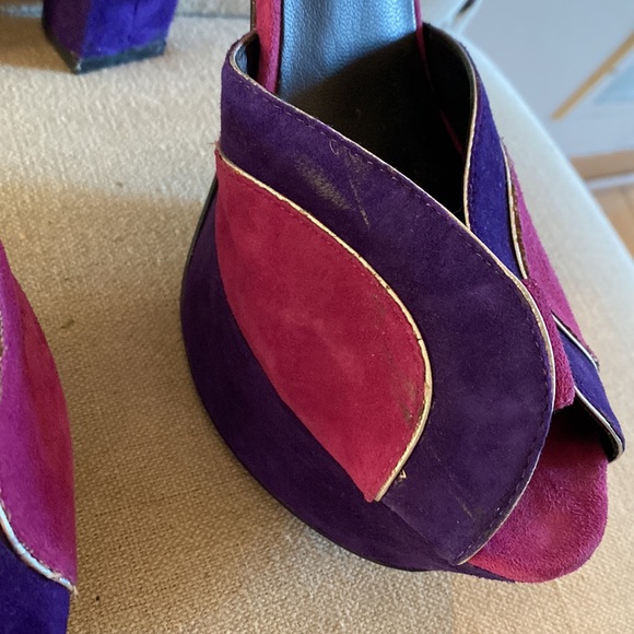 Dolce Vita Purple and Teal Platform Heels - Picture 9 of 13
